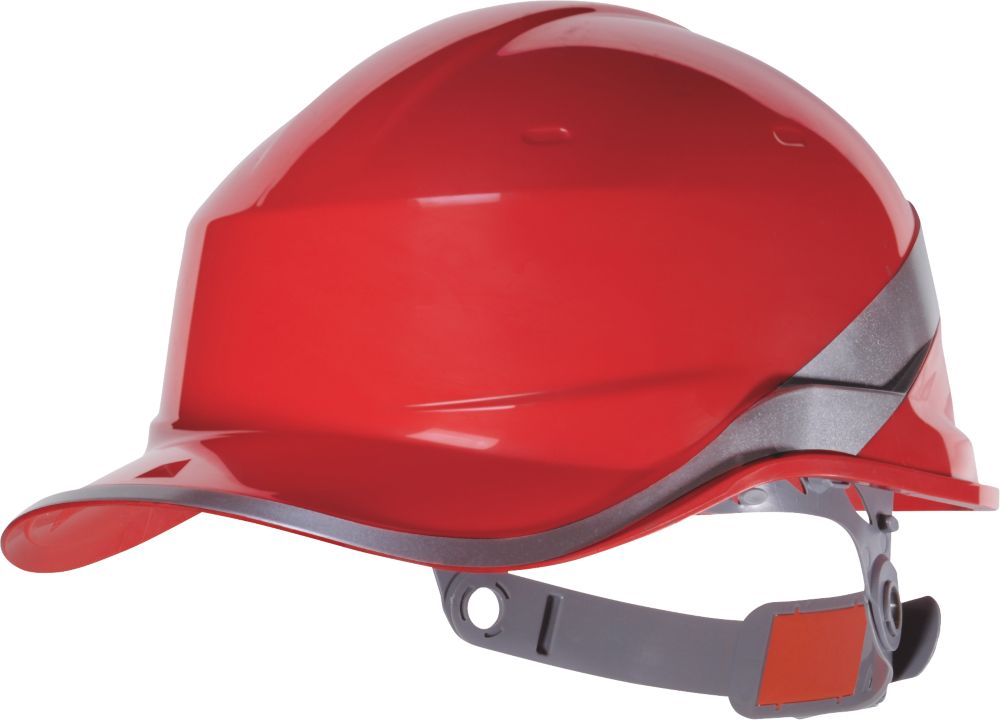 Image of Delta Plus Diamond V Premium Push-Button Safety Helmet Red 