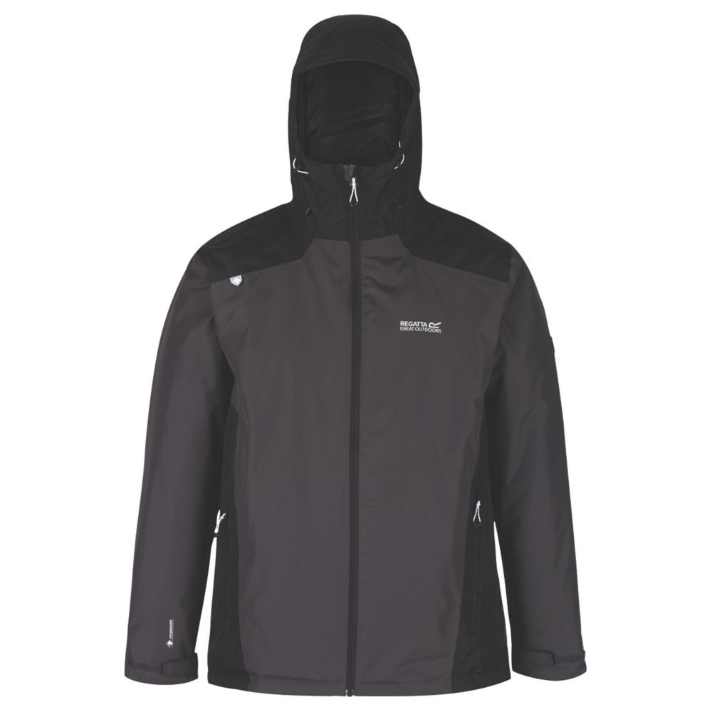 Image of Regatta Thornridge II Waterproof Insulated Jacket Ash / Black Small Size 37 1/2" Chest 