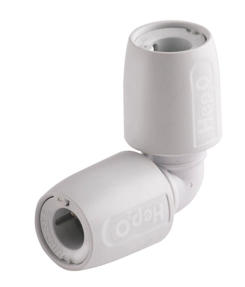 Image of Hep2O Plastic Push-Fit Equal 90Â° Elbow 10mm 