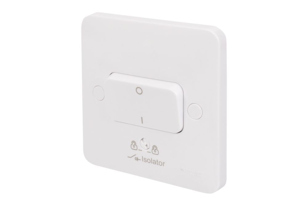 Image of Schneider Electric Lisse 10A 1-Gang 3-Pole Fan Isolator Switch White 