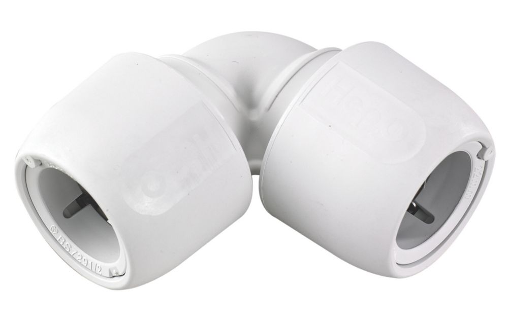 Image of Hep2O Plastic Push-Fit Equal 90Â° Elbow 28mm 