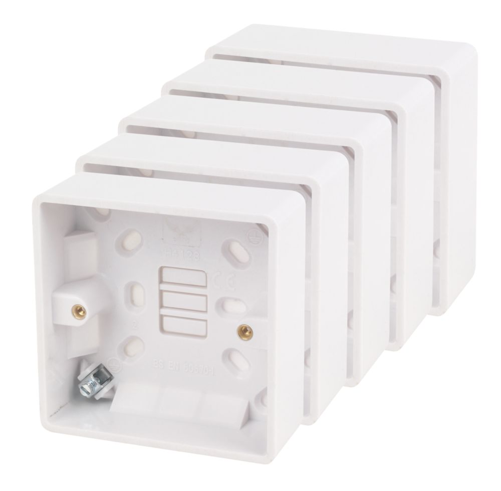 Image of LAP 1-Gang Surface Pattress Back Box 32mm 5 Pack 