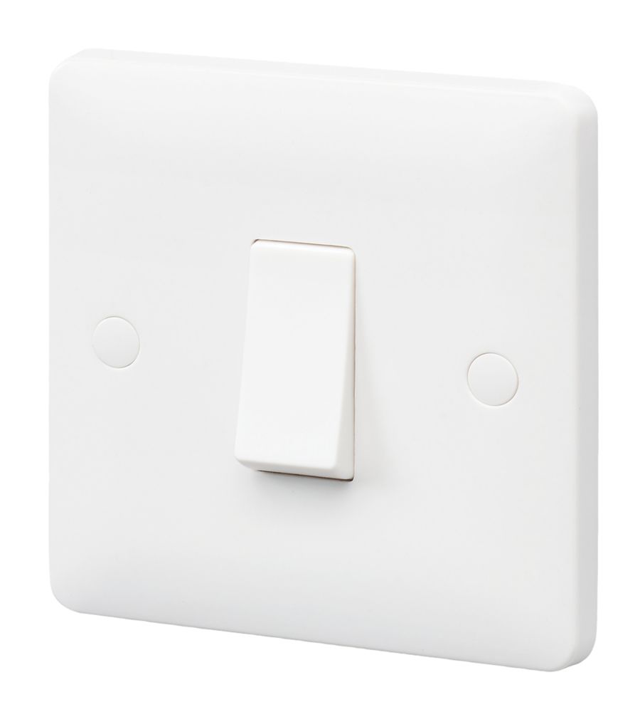 Image of MK Base 10AX 1-Gang 1-Way Light Switch White 