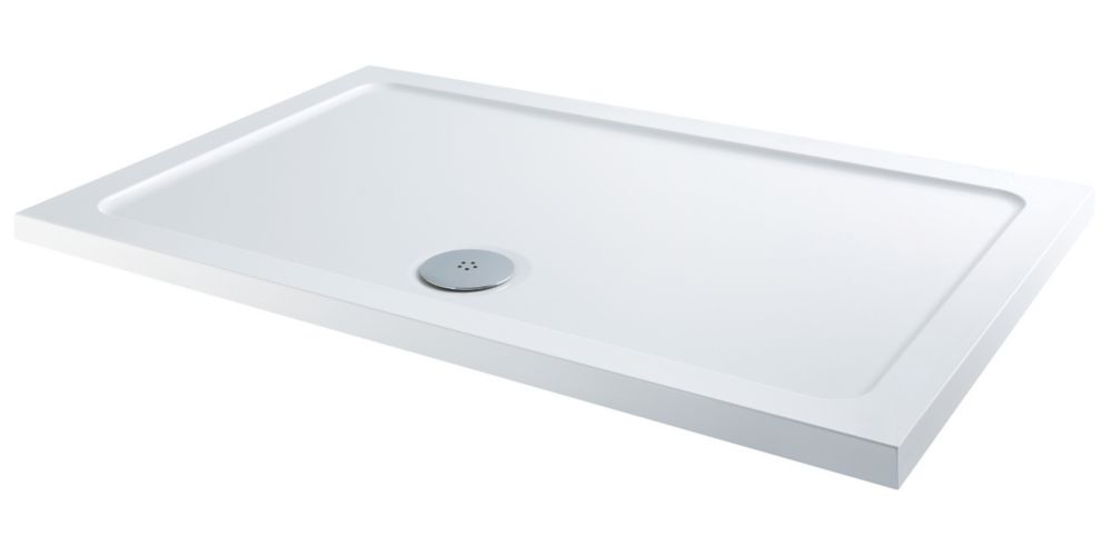 Image of Rectangular Shower Tray White 1200mm x 800mm x 40mm 