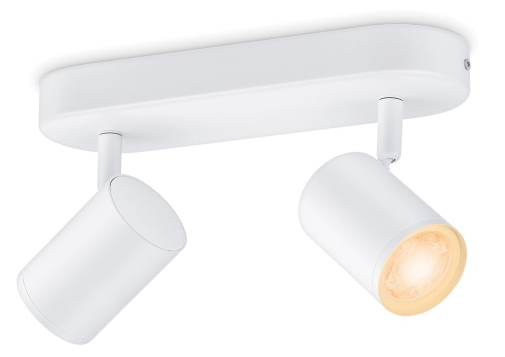 Image of WiZ Imageo RGB & White LED Wifi-Connected 2 Adjustable Spotlights White 10W 690lm 