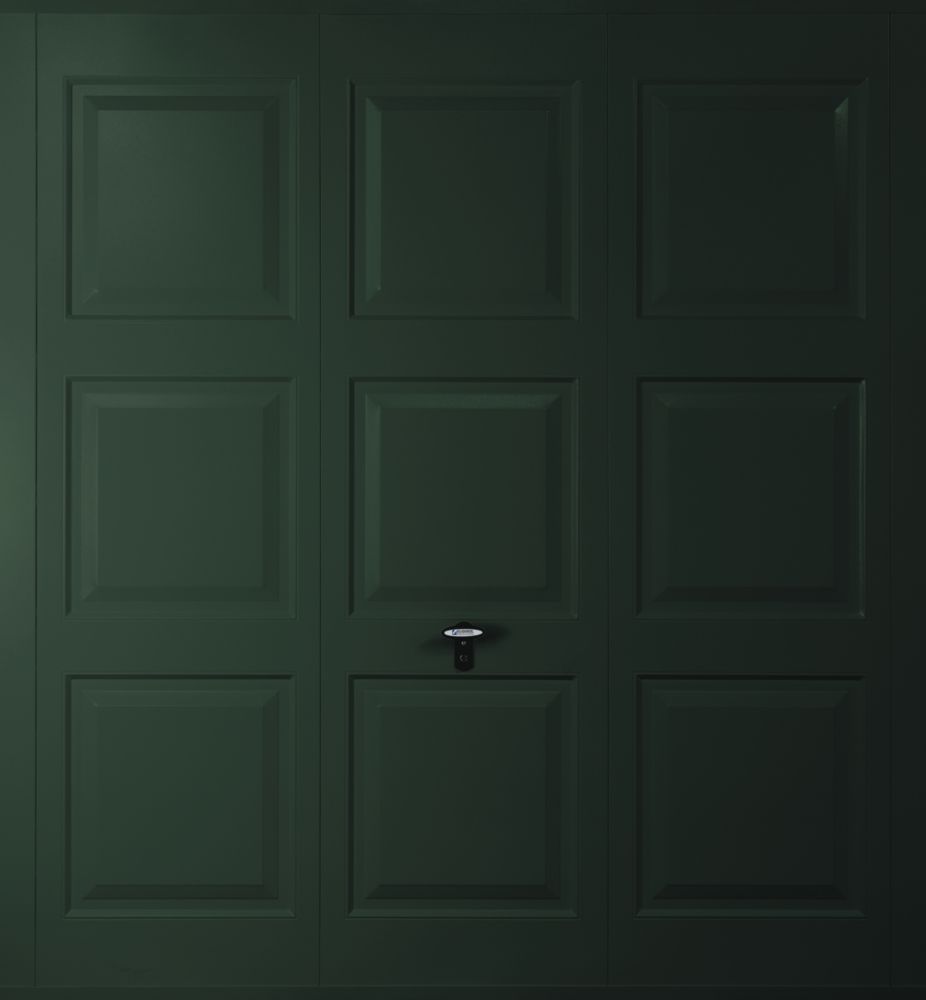 Image of Gliderol Georgian 8' x 6' 6" Non-Insulated Framed Steel Up & Over Garage Door Fir Green 