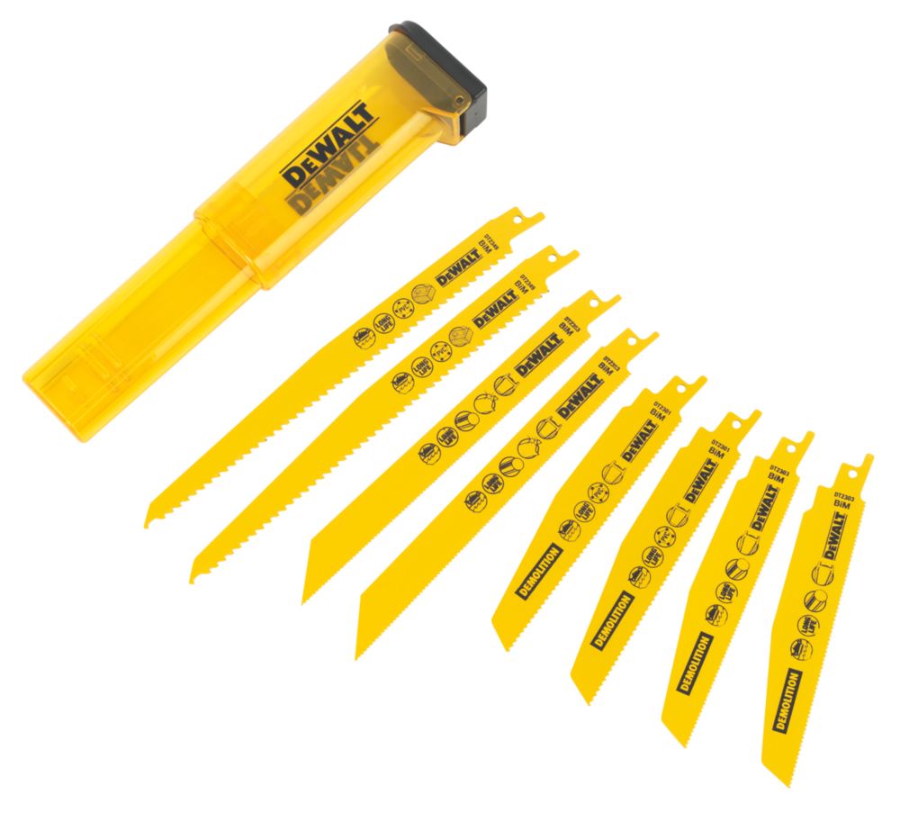 Image of DeWalt DT2442-QZ Multi-Material Reciprocating Saw Blade Set 8 Pieces 
