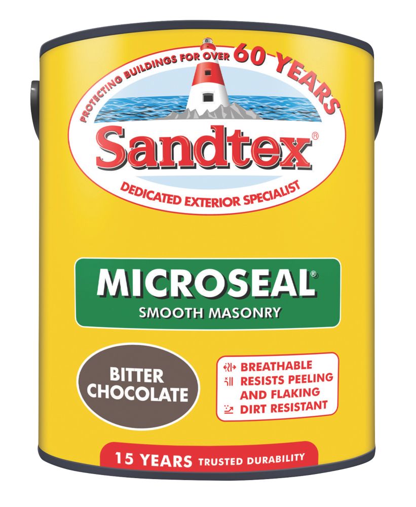 Image of Sandtex Ultra Smooth Masonry Paint Bitter Chocolate 5Ltr 