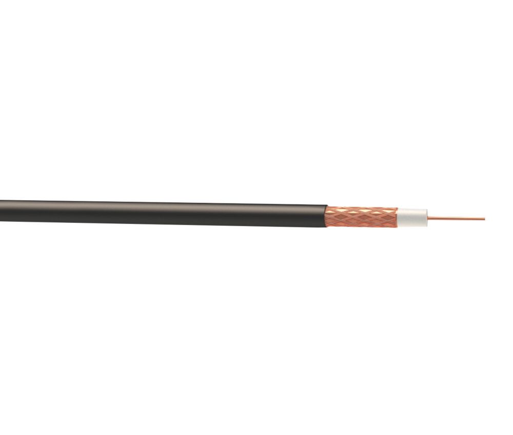 Image of Time GT100 Black 1-Core Round Coaxial Cable 25m Drum 