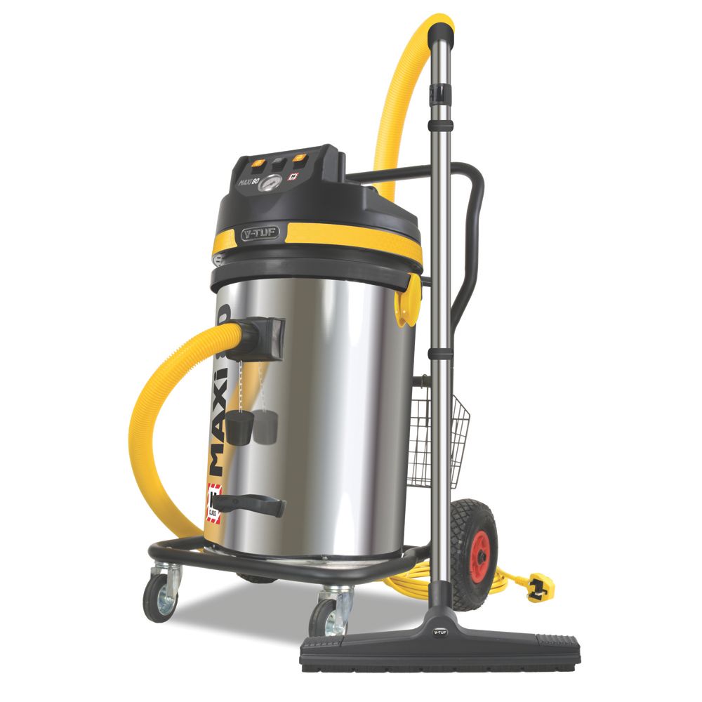 Image of V-Tuf MAXIH240-80L 3500W 80Ltr H-Class Industrial Dust Extraction Vacuum Cleaner 240V 