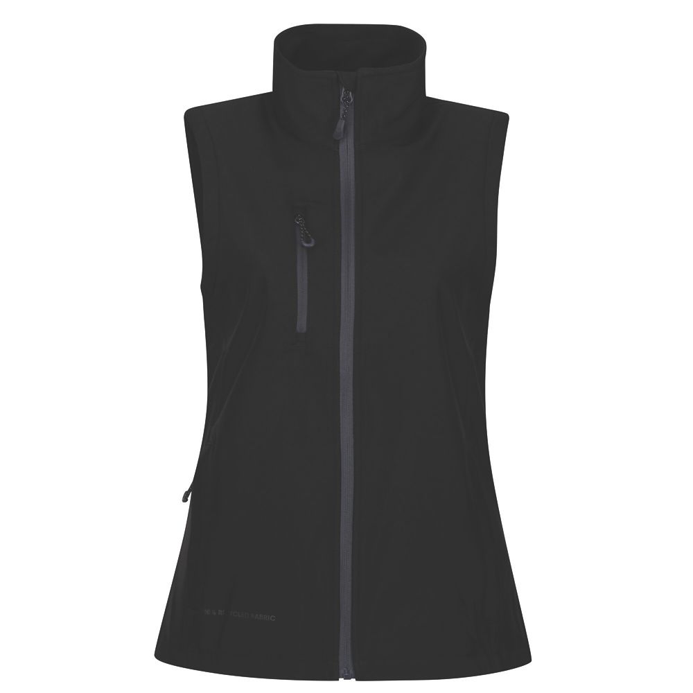Image of Regatta Womens Honestly Made Softshell Bodywarmer Black Size 14 