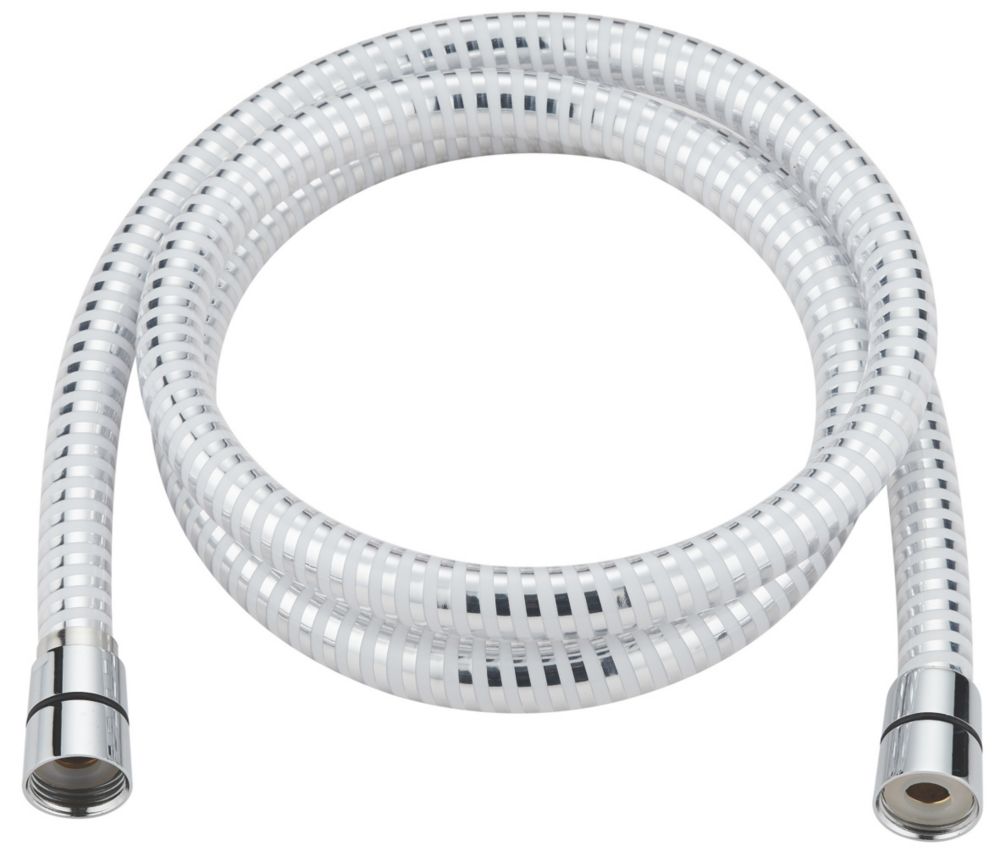 Image of Swirl Shower Hose White / Silver 10mm x 1.5m 