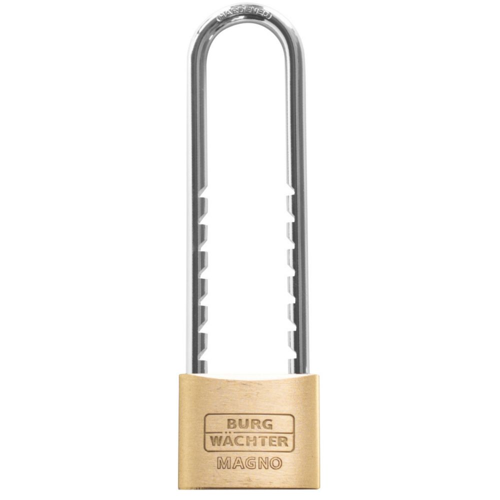 Image of Burg-Wachter Magno Flex Brass Water-Resistant Long Shackle Padlock 50mm 