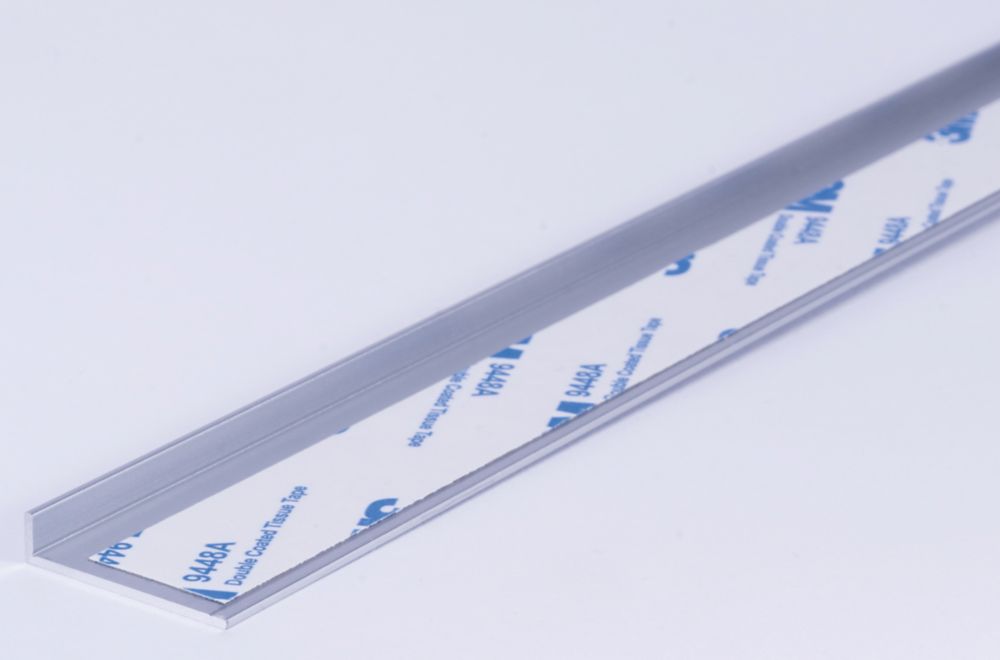 Image of Splashwall Edge Profile Matt Silver 2440mm x 4mm 