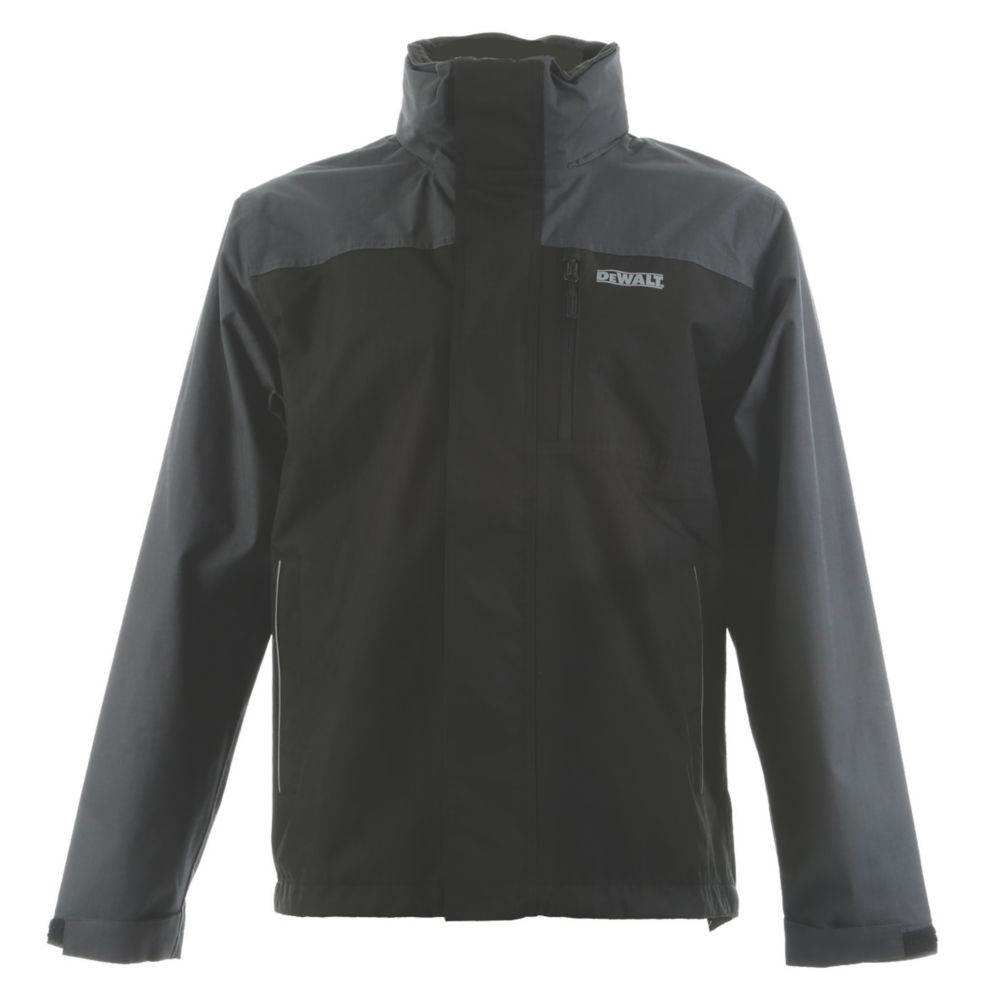 Image of DeWalt Storm Waterproof Jacket Black / Grey Large 42-44" Chest 