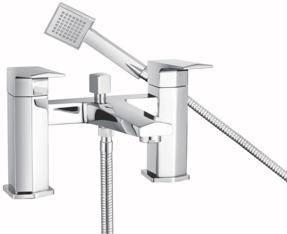 Image of Bristan Elegance Deck-Mounted Bath Shower Mixer Tap Chrome 