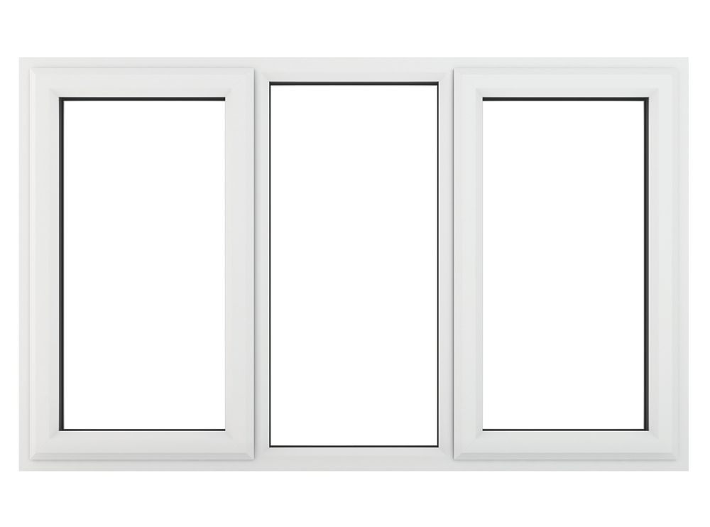 Image of Crystal Left & Right-Hand Opening Clear Triple-Glazed Casement White uPVC Window 1770mm x 1115mm 