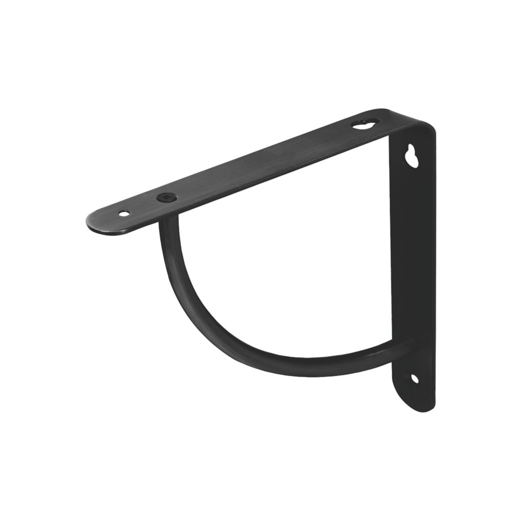 Image of Cove Shelf Brackets Black 180mm x 180mm 4 Pack 