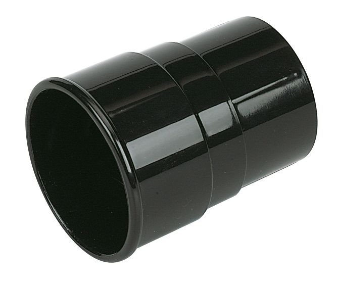 Image of FloPlast Round Downpipe Socket Black 68mm 