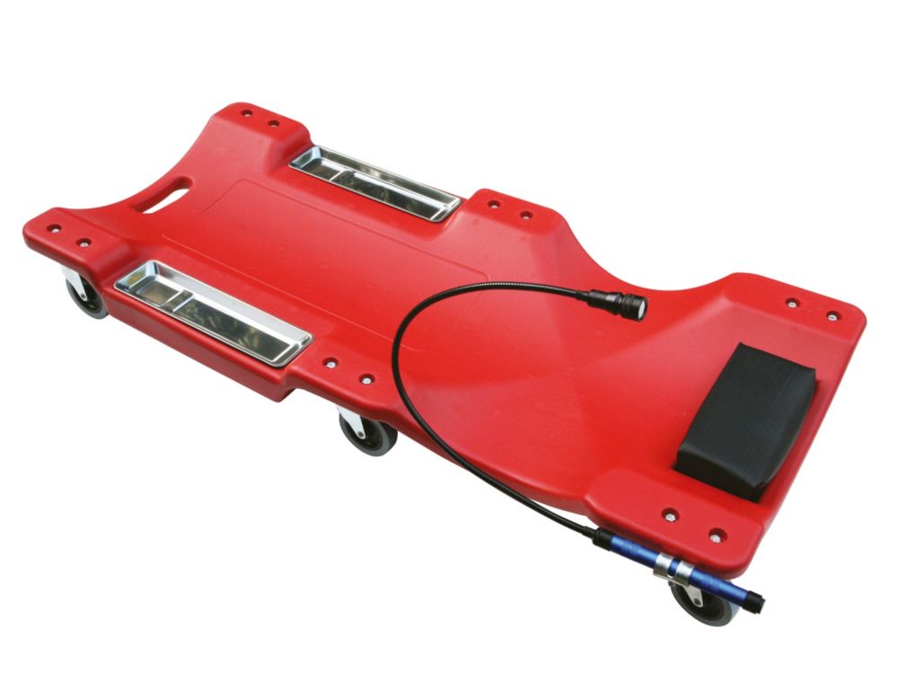 Image of Hilka Pro-Craft Car Creeper with Magnetic Tray & LED Light 1010mm x 475mm 