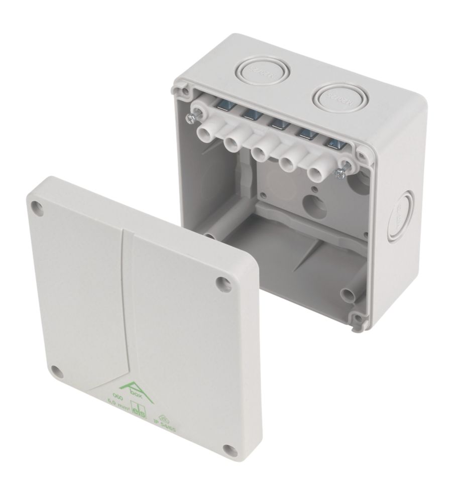 Image of IP65 41A 5-Terminal Weatherproof Outdoor Adaptable Box 110mm x 67mm x 110mm 