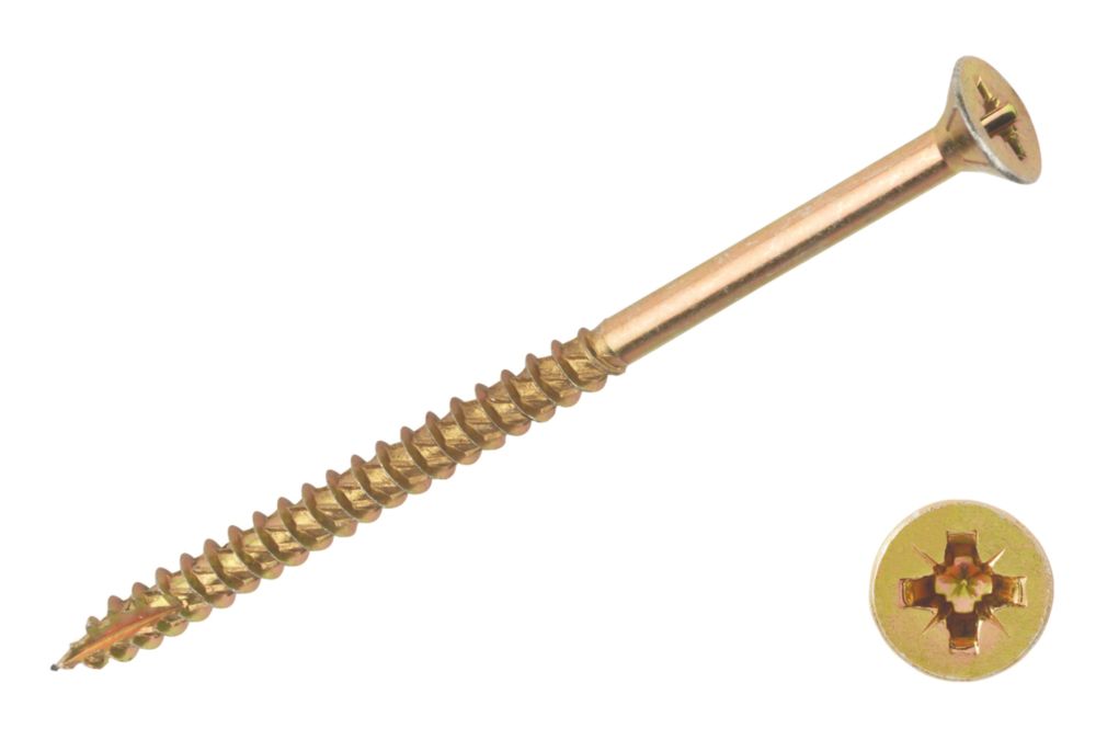 Image of TurboGold PZ Double-Countersunk Multipurpose Screws 6mm x 100mm 100 Pack 