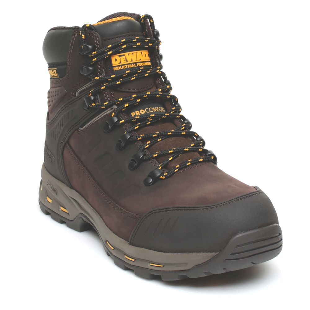 Image of DeWalt Kirksville Safety Boots Brown Size 6 