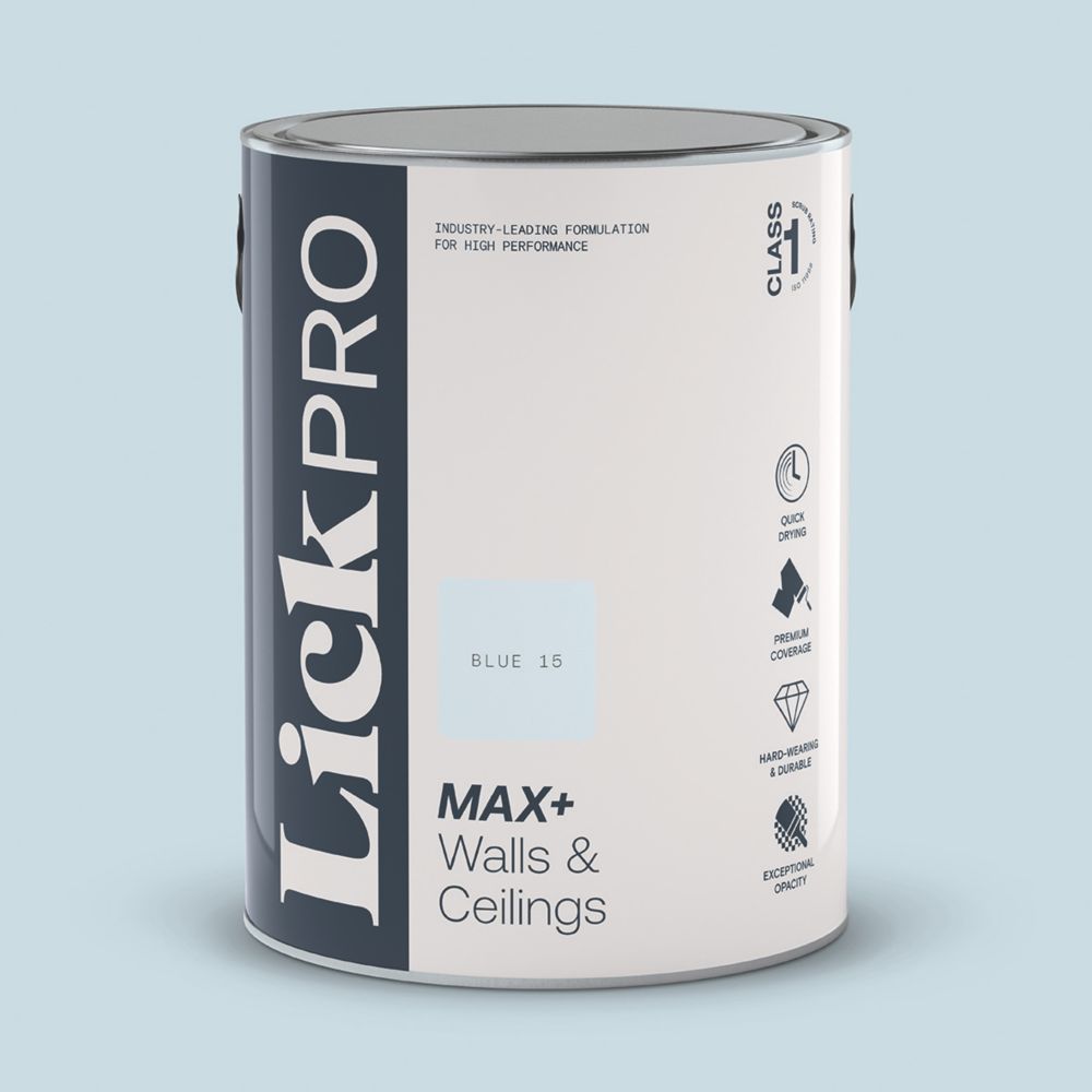Image of LickPro Matt Blue 15 Emulsion Paint 5Ltr 