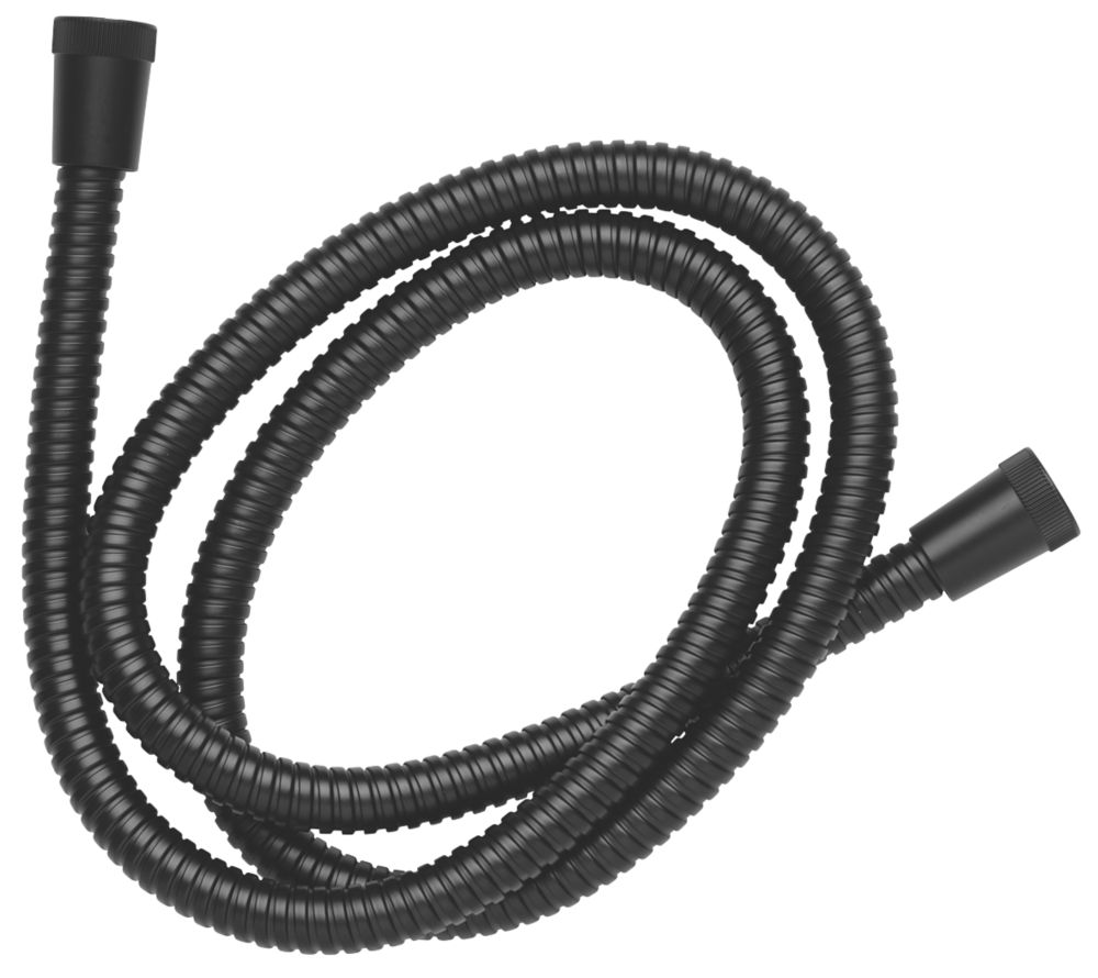 Image of Croydex Nero Shower Hose Matt Black 10mm x 1.75m 