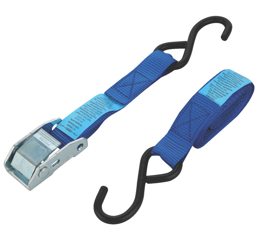 Image of Smith & Locke Cambuckle Tie-Down Strap with S-Hook 2.5m x 25mm 