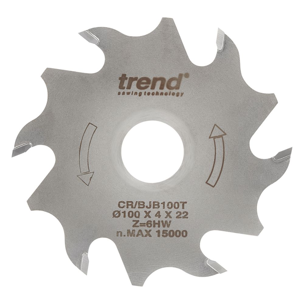 Image of Trend CraftPro CR/BJB/100T 6-Tooth Biscuit Jointing Blade 100mm x 22mm 