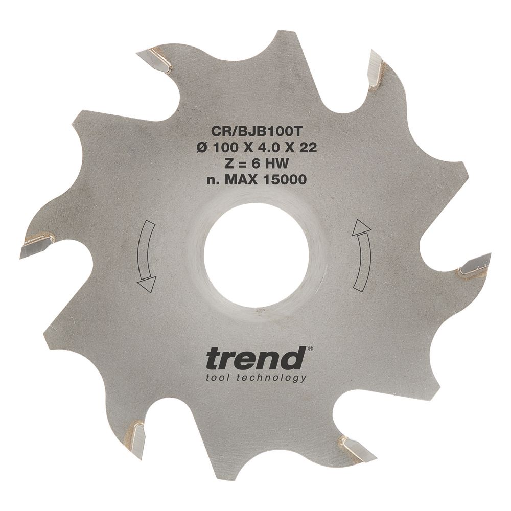 Image of Trend CraftPro CR/BJB/100T 6-Tooth Biscuit Jointing Blade 100mm x 22mm 