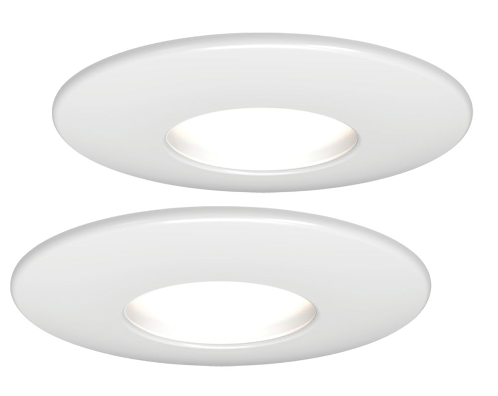 Image of 4lite Fixed Fire Rated LED Smart Downlight White 5W 440lm 2 Pack 