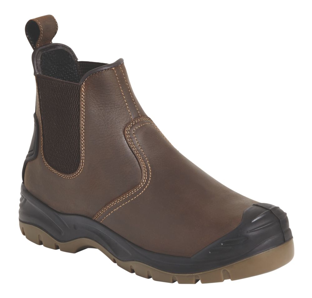 Image of Apache AP715SM 10 Safety Dealer Boots Brown Size 10 