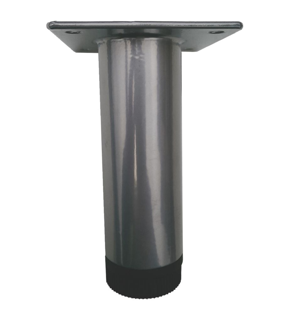 Image of Rothley Round Furniture Leg Silver 100mm 