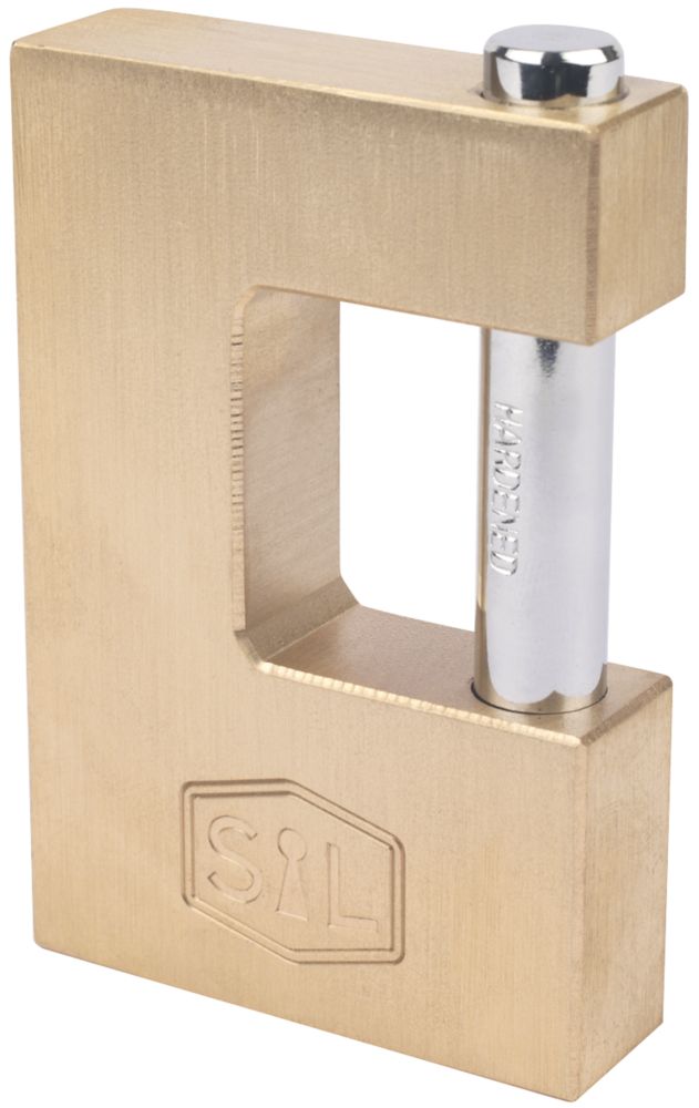 Image of Smith & Locke Brass Block Padlock 90mm 