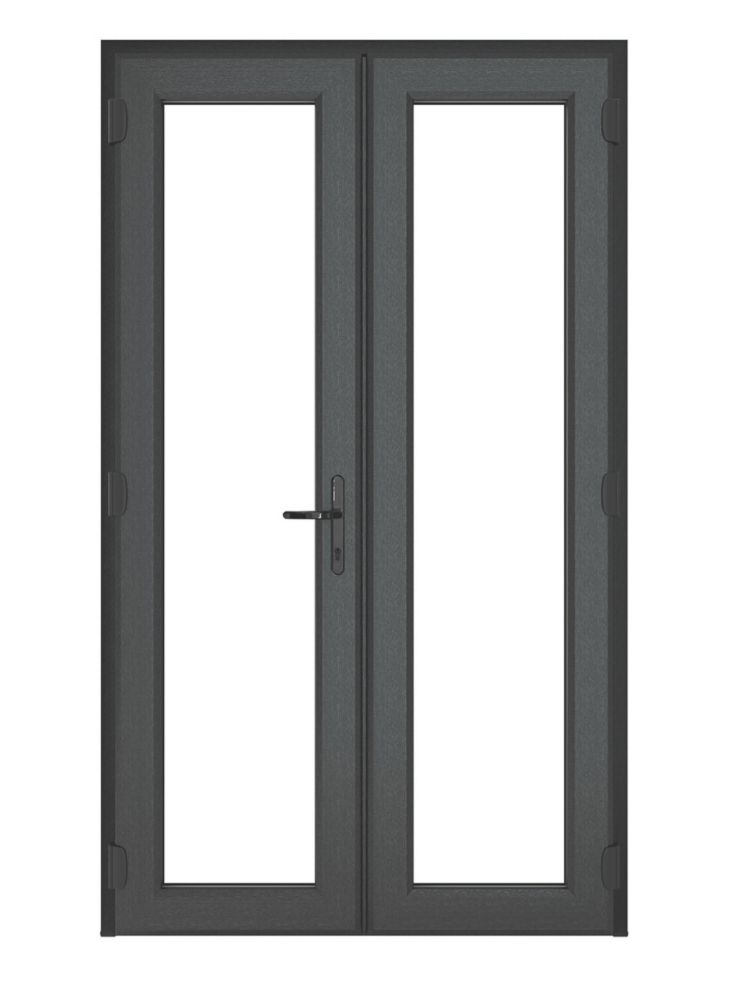 Image of Crystal Anthracite Grey uPVC French Door Set 2055mm x 1190mm 