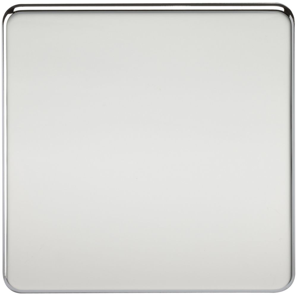Image of Knightsbridge 1-Gang Blanking Plate Polished Chrome 