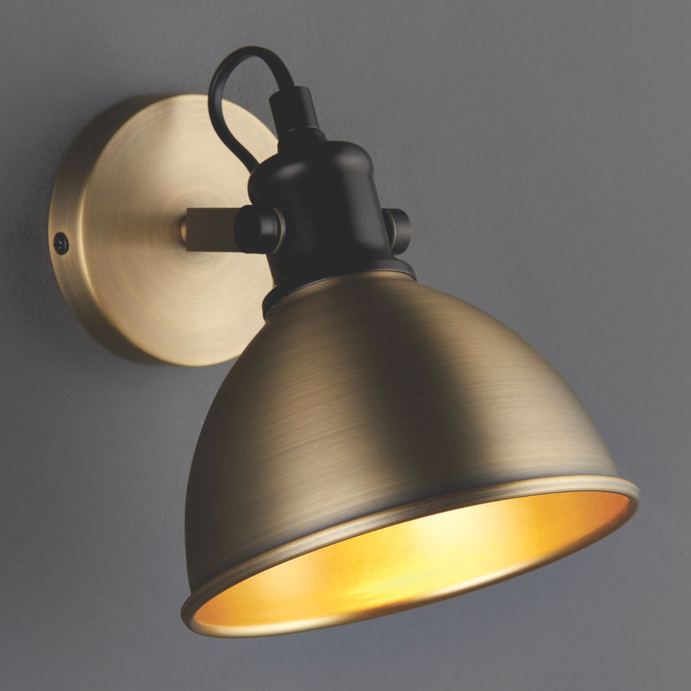 Image of Quay Design Orion Adjustable Wall Spotlight Antique Brass 