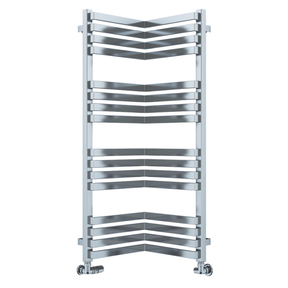 Image of Terma Incorner Designer Towel Rail 1005mm x 350mm Silver 1863BTU 