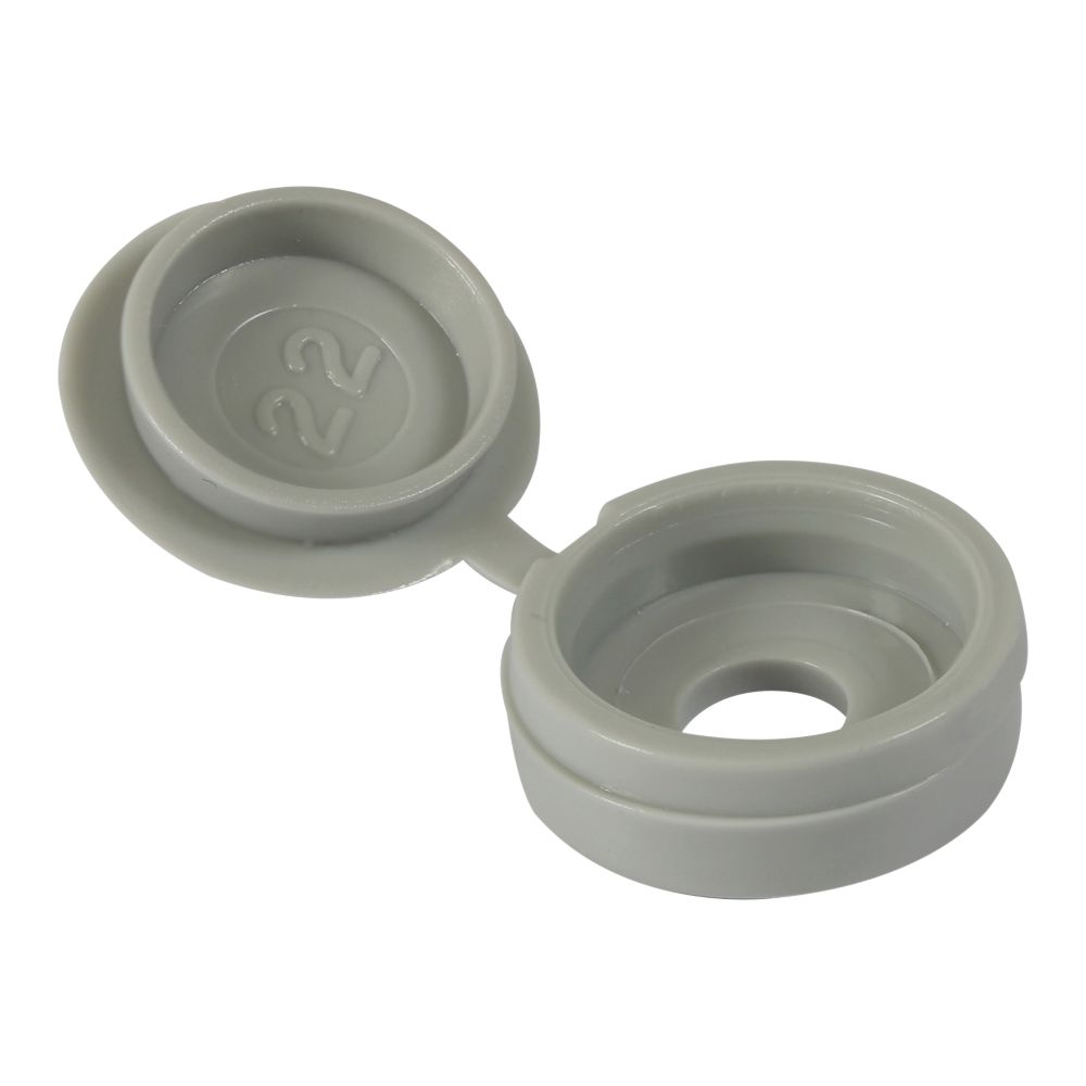 Image of Timco 4-9ga Screw Caps Grey 100 Pack 