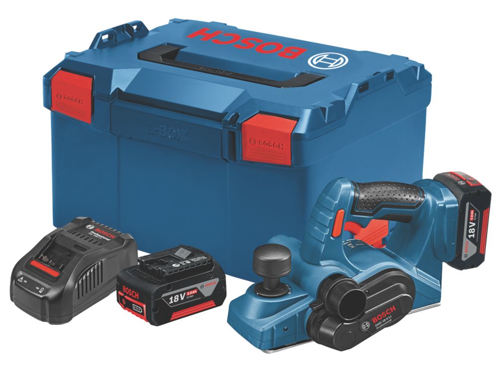 Image of Bosch GHO 18V-LI 18V 2 x 5.0Ah Li-Ion Coolpack Cordless Cordless Planer 
