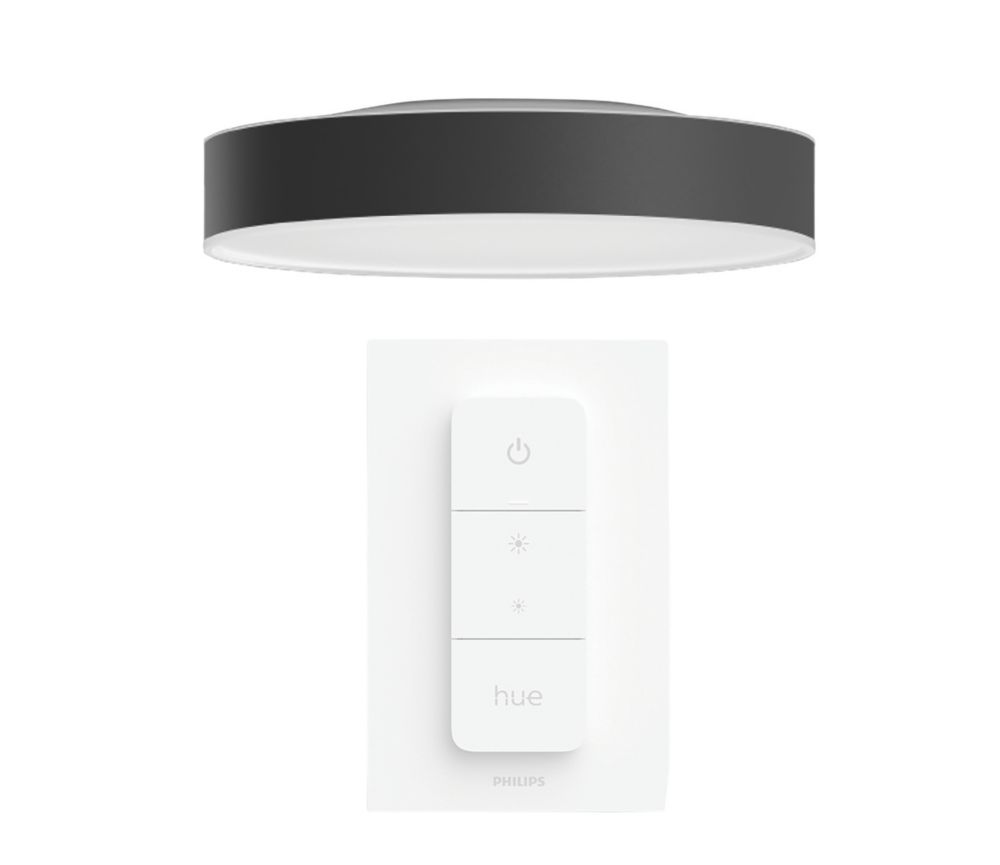 Image of Philips Hue Ambiance Enrave LED Large Ceiling Light Black 33.5W 3300lm 