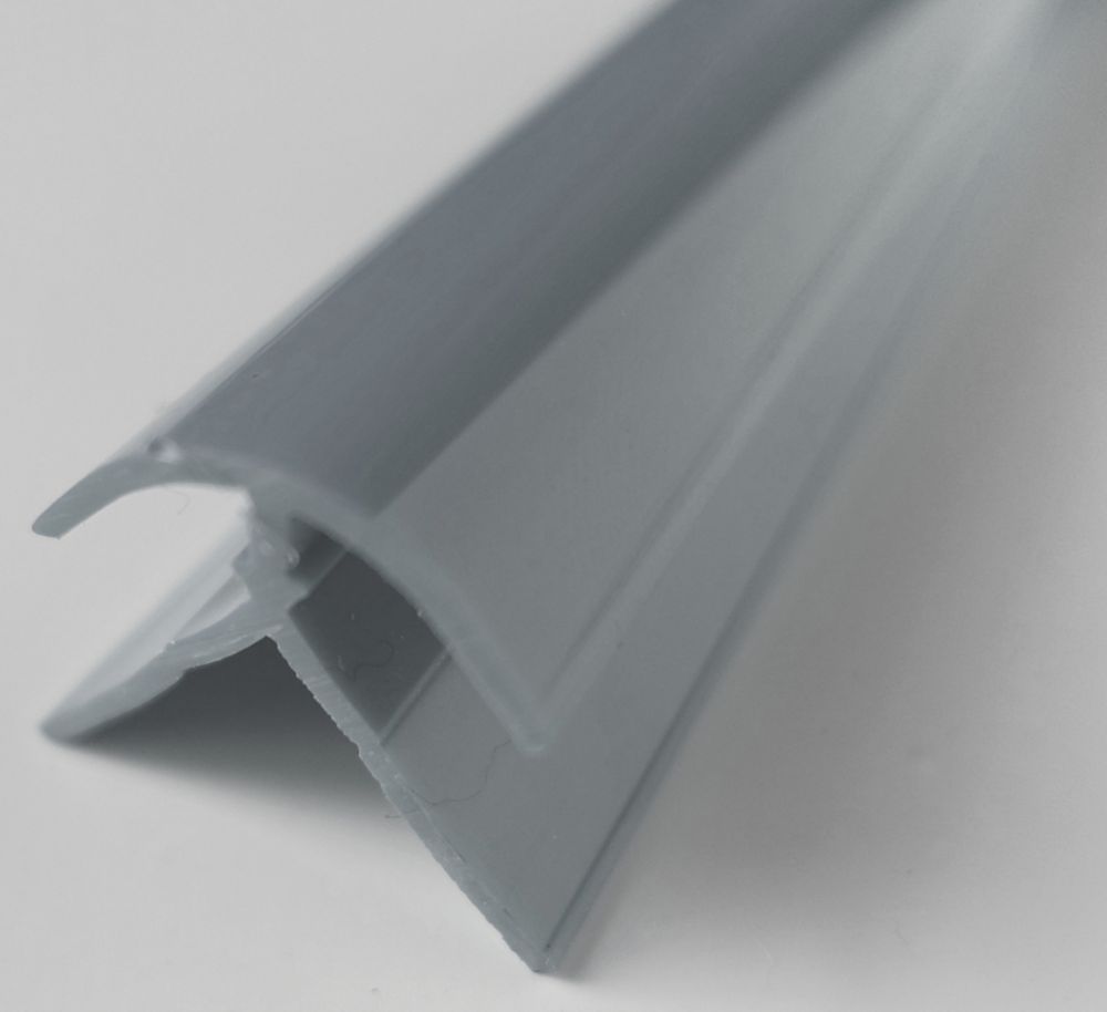 Image of Splashwall External Corner Matt Light Grey 2440mm x 4mm 