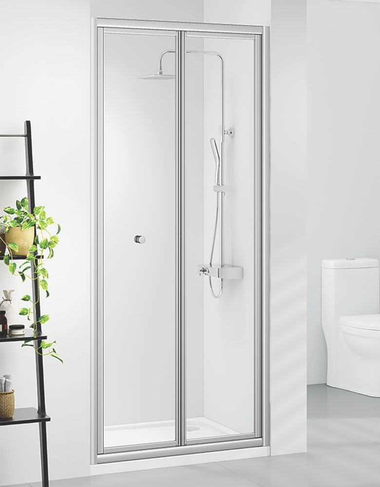 Image of Triton Neo Six Framed Rectangular Bi-Fold Shower Door Chrome 760mm x 1850mm 
