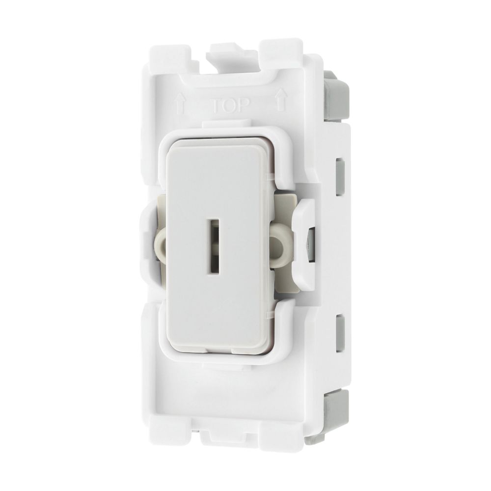 Image of British General Nexus Grid 20A Grid SP Key Switch White 