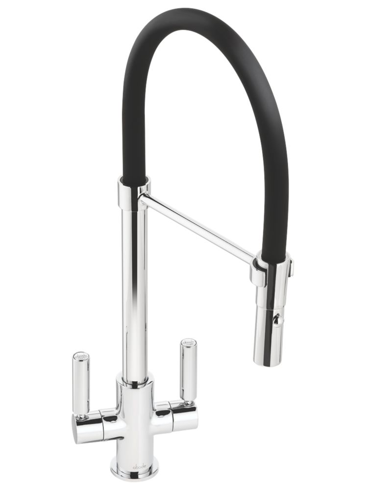 Image of Abode Globe Professional AT2160 Pull-Out Spray Mono Mixer Kitchen Tap Chrome 