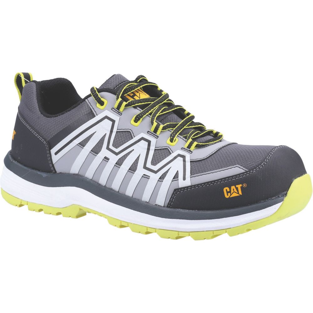 Image of CAT Charge Metal Free Safety Trainers Black/Lime Green Size 12 