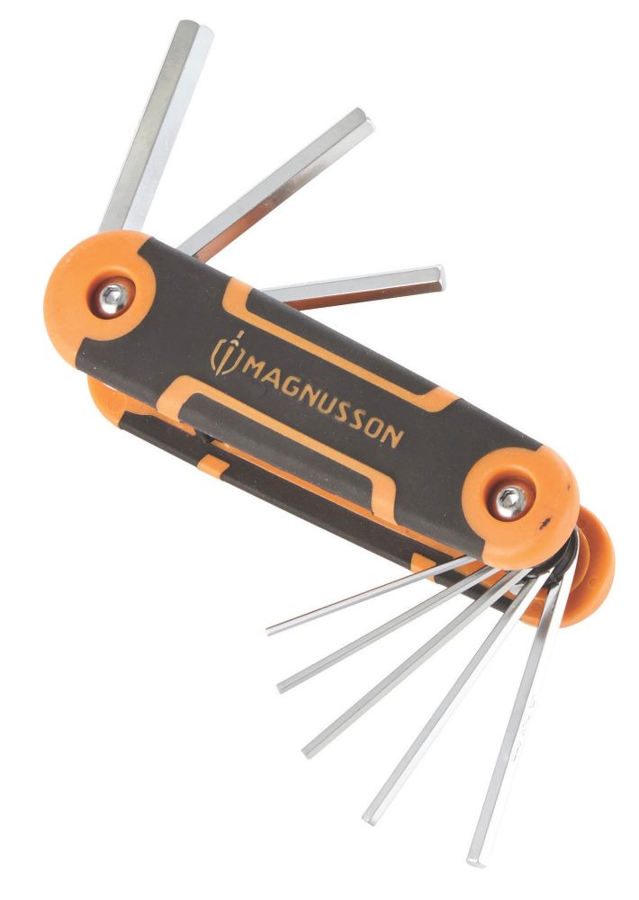 Image of Magnusson Metric Folding Hex Key Set 8 Pcs 