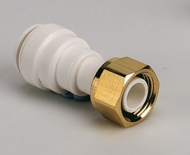 Image of JG Speedfit Plastic Push-Fit Straight Tap Connector 22mm x 3/4" 